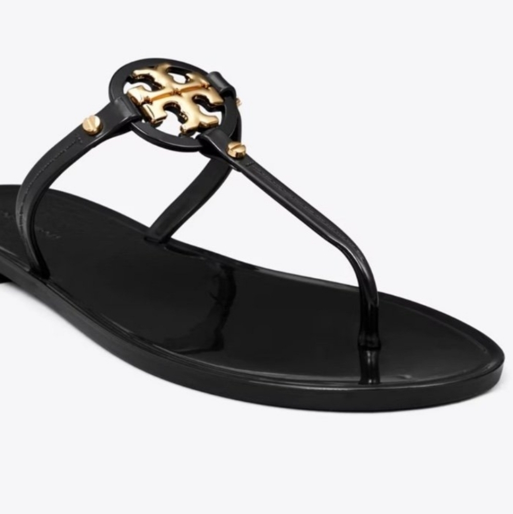 TORY BURCH Miller Jelly Slip-On Slide Flat Mule Sandals NWT - Picture 2 of 8